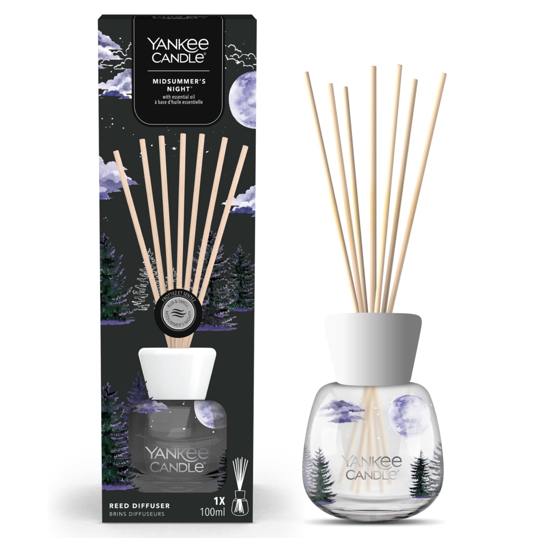 Yankee Candle® Signature Reed Diffuser | Midsummer's Night | 100ml | Up to 6 Weeks of Fragrance | Perfect Gifts for Women