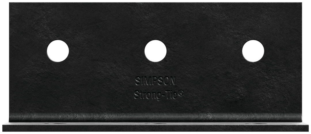 Simpson Strong-Tie HL37PC HLPC 3-1/4 in. x 7-1/2 in. Black Powder-Coated Ornamental Heavy Angle
