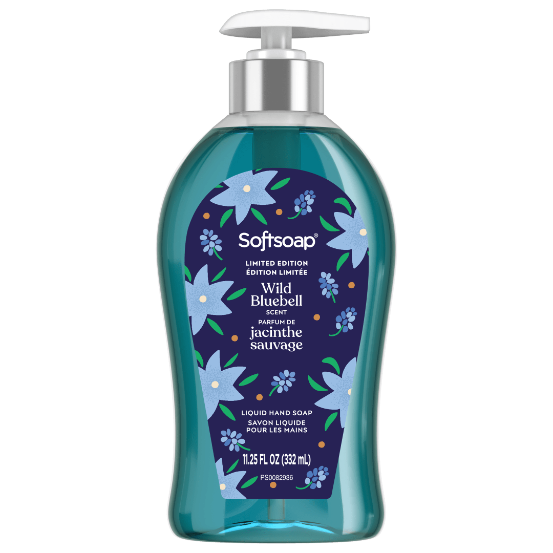 Softsoap Limited Edition Liquid Hand Soap, Kitchen and Bathroom Hand Soap, Wild Bluebell Scent, 11.25 fl oz Pump Bottle