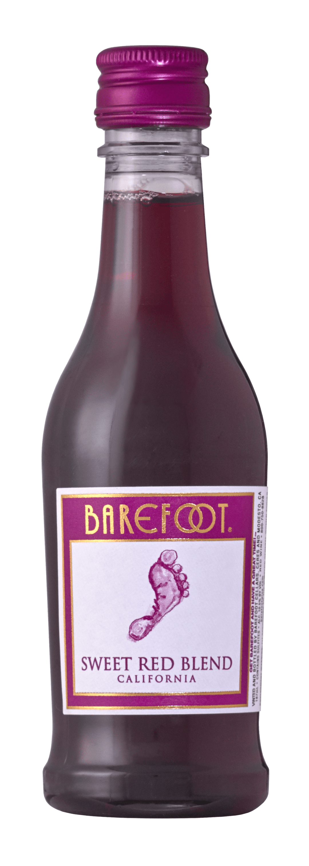 Barefoot Cellars Sweet Red Blend Wine 4 Single Serve 187ml Bottles