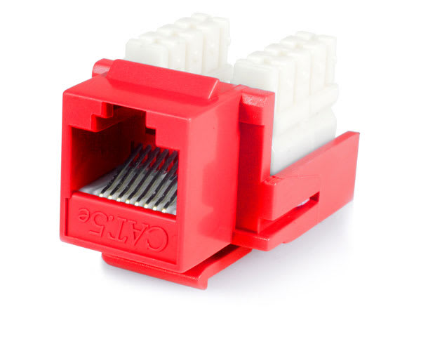 110 TYPE CAT 5 KEYSTONE JACKS A&B-RED