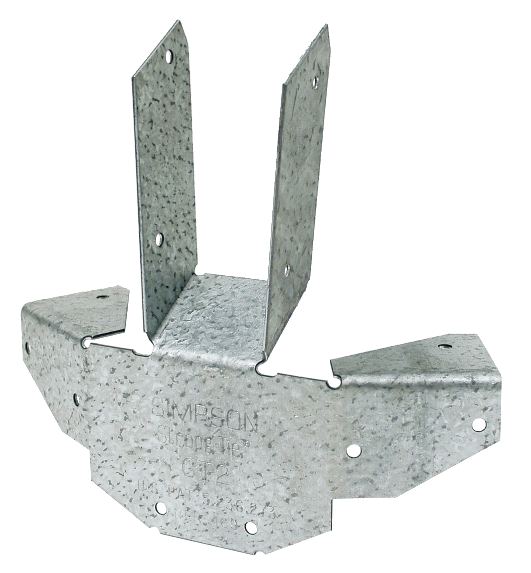 Simpson Strong-Tie GT2Z GT ZMAX® Galvanized 16-Gauge Gazebo Tie for 6-2x Rafters and Top Plate to Post (Pack of 960)