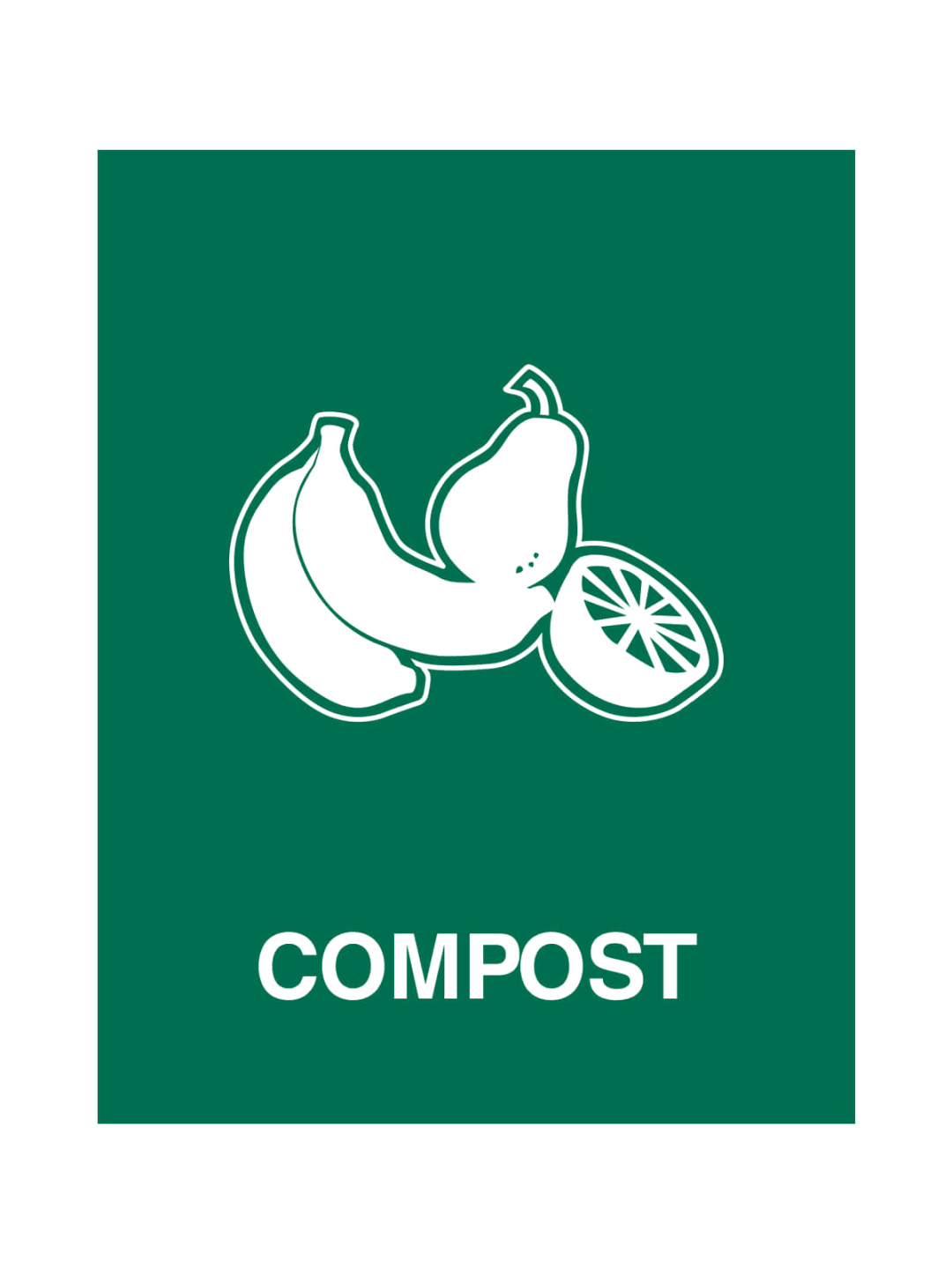  WASTE WATCHER - Sign - Compost - Dark Green