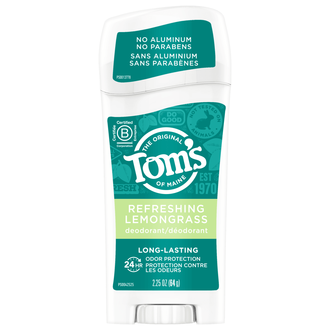 Tom's of Maine Long-Lasting Aluminum-Free Natural Deodorant for Women, Lemongrass, 2.25 oz