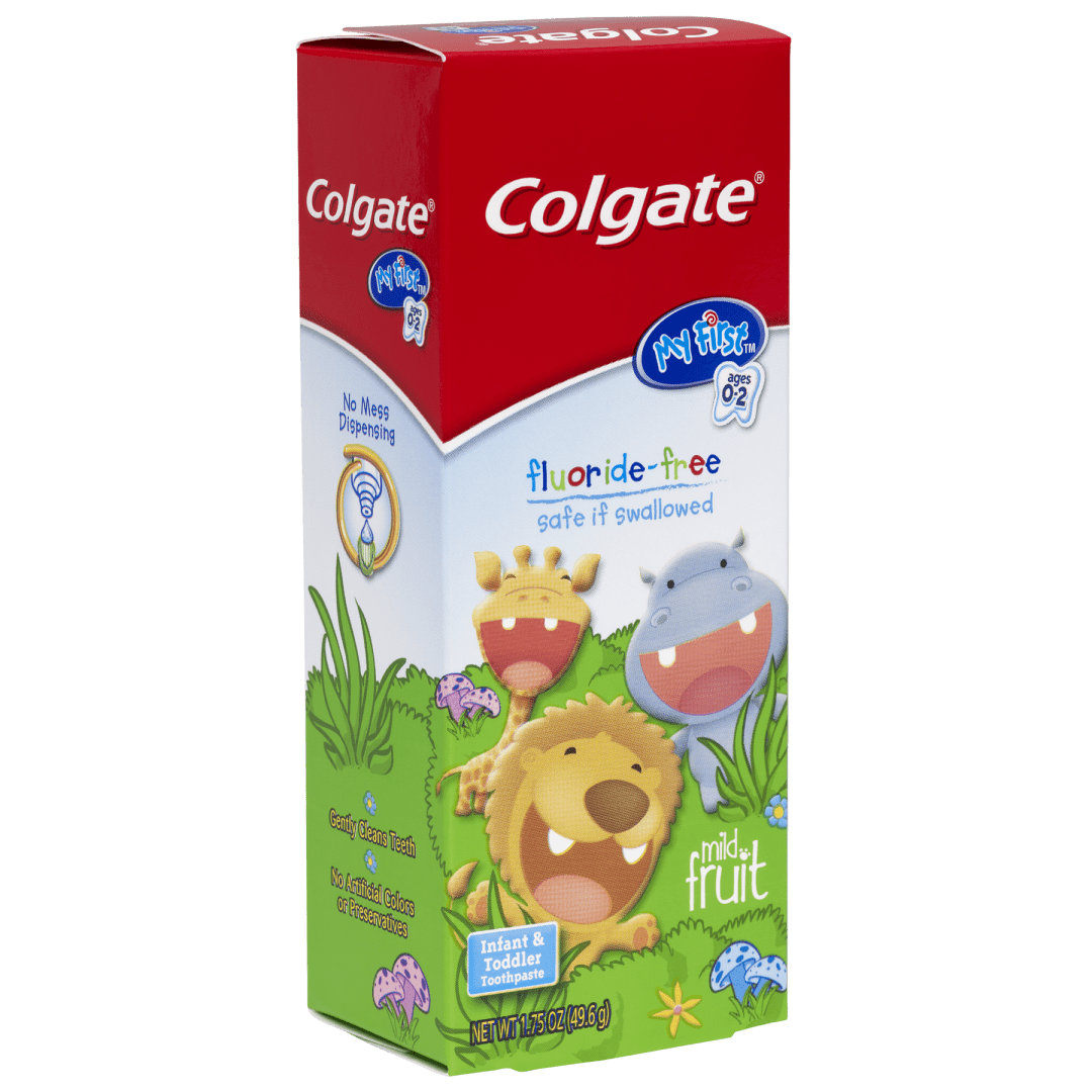 Colgate My First Baby and Toddler Training Toothpaste, Fluoride Free & SLS Free, Age -2 - 1.75 Ounce (6 Pack)