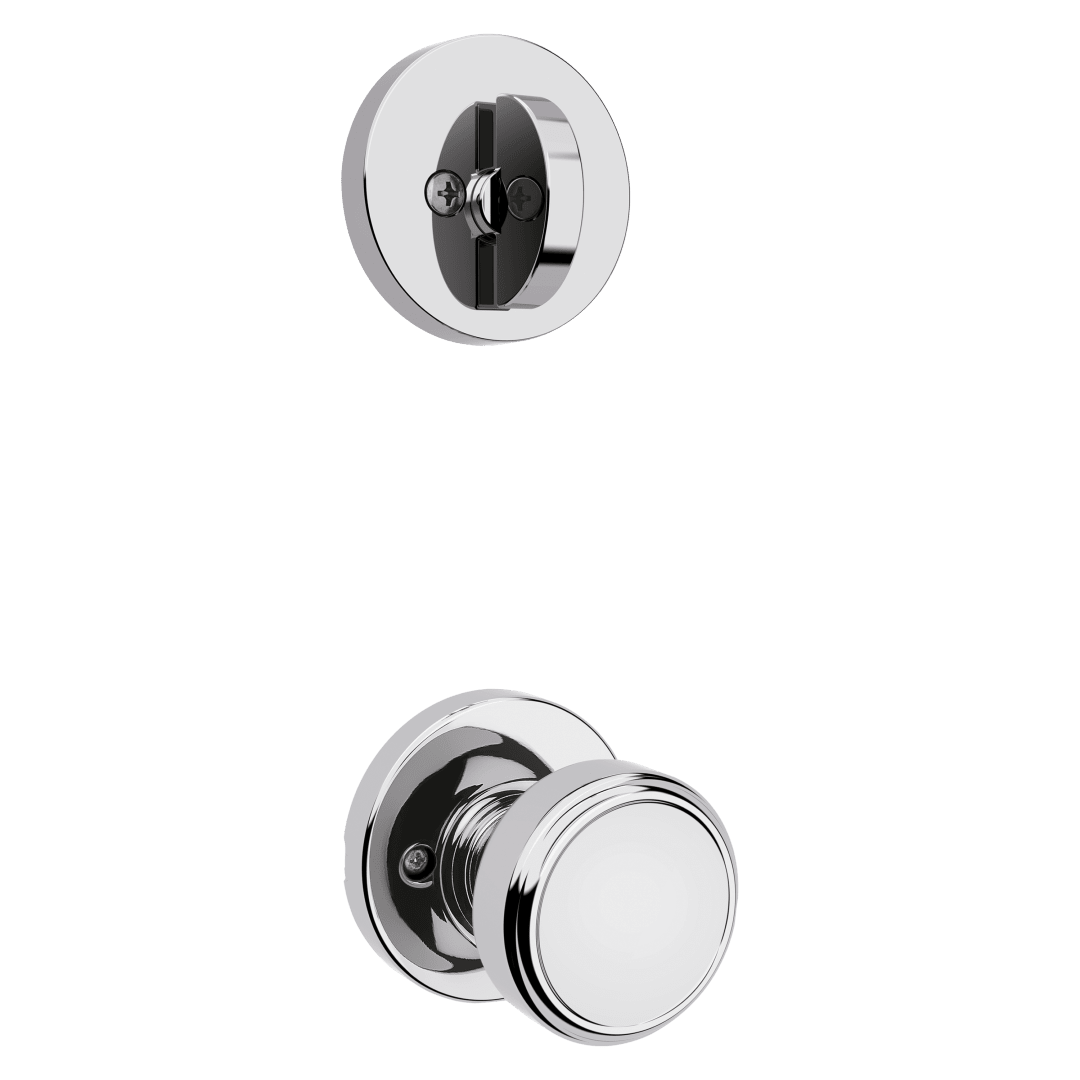 966 Single Cylinder Interior Pack w/ Round Rose Maven Knob for Signature Series Handlesets in Polished Chrome