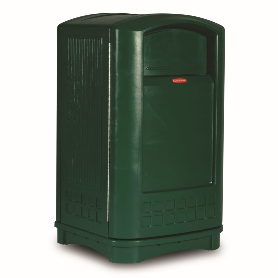 Rubbermaid Commercial Products Plaza® 50 Gal Trash Container, Dark Green