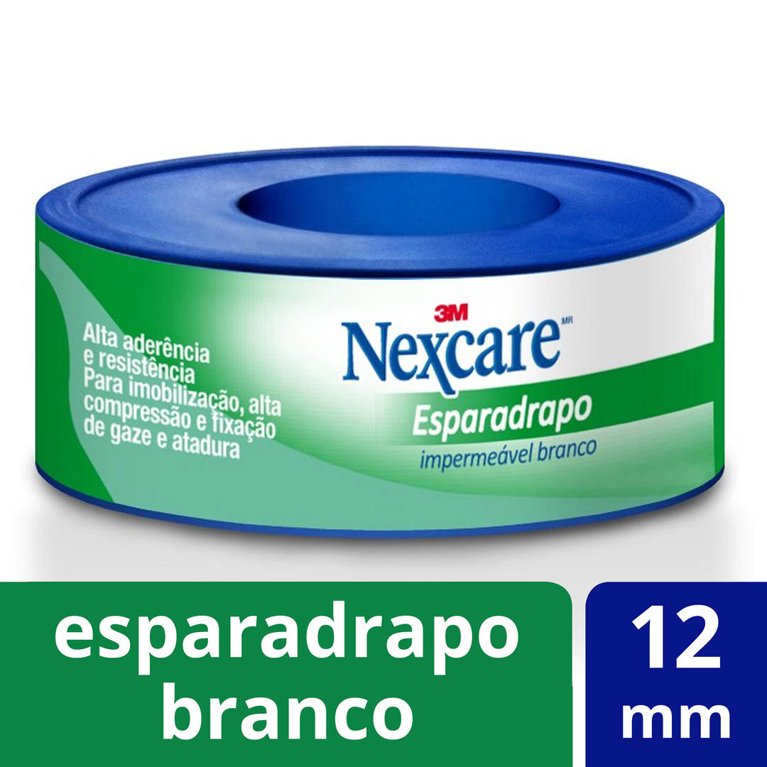 Esparadrapo Impermeável Nexcare™, Branco , 12 mm x 3 m