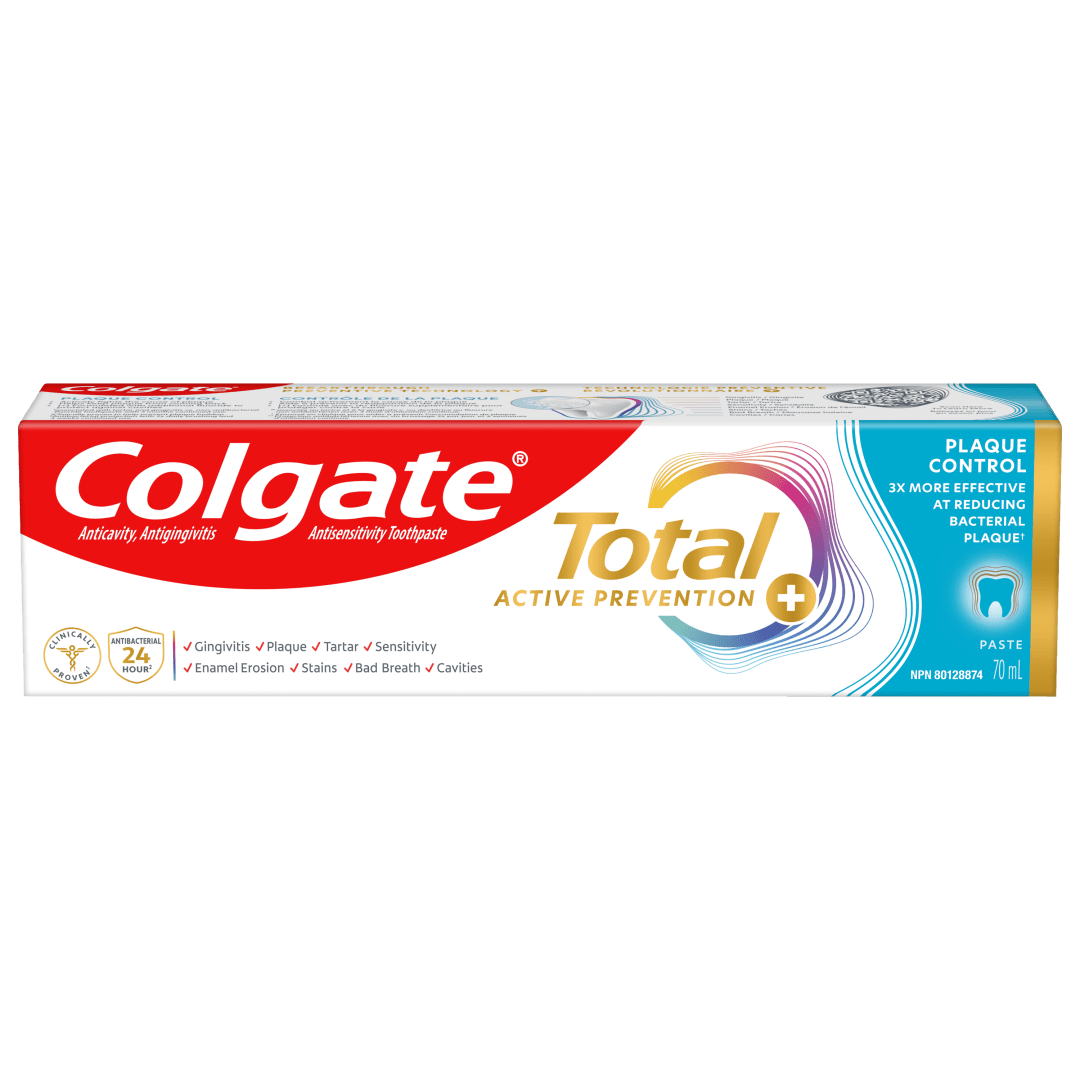 Dentifrice Colgate Total Active Prevention Lutte contre la plaque, menthe poivrée rafraîchissante, 70 ml
