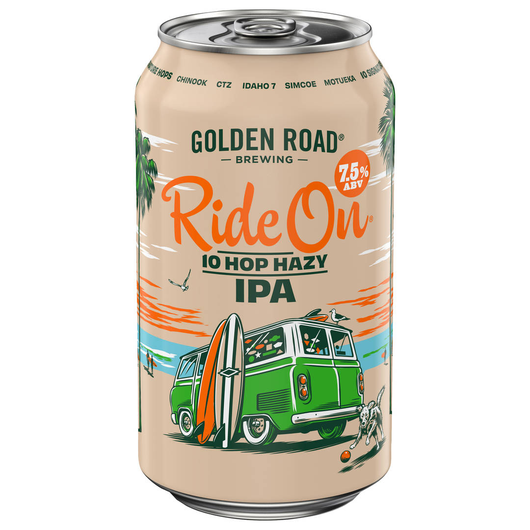 Golden Road Ride On 10 Hop Hazy IPA 12 oz Single CAN 7_5ABV - Plain Aluminum - Standard Gloss - Craft Direct