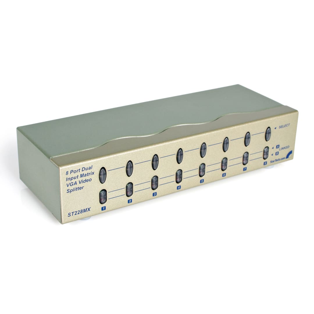 8 Port Dual Input VGA Matrix Splitter