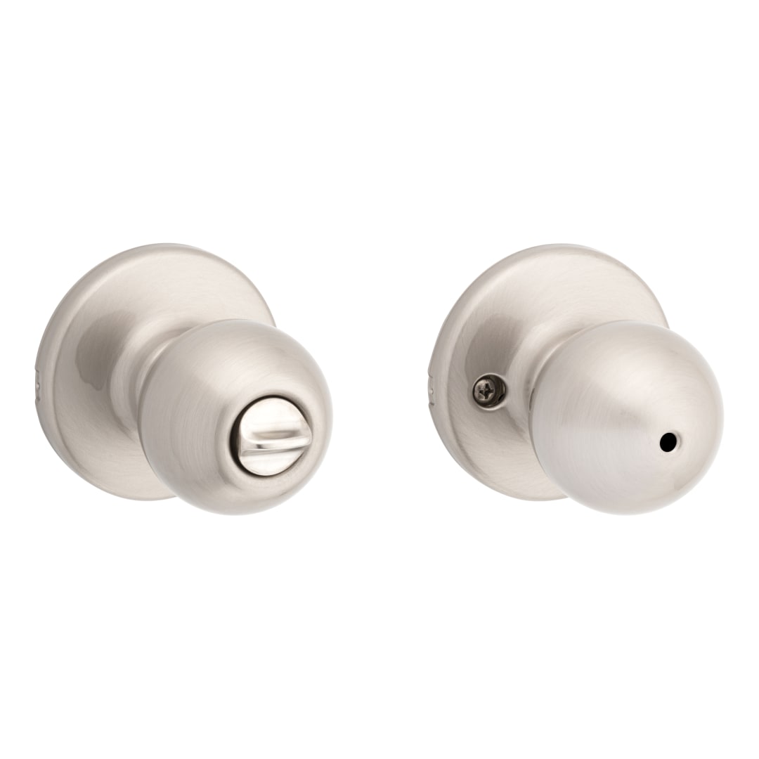 Polo Bed/Bath Doorknob in Satin Nickel with Microban Protection