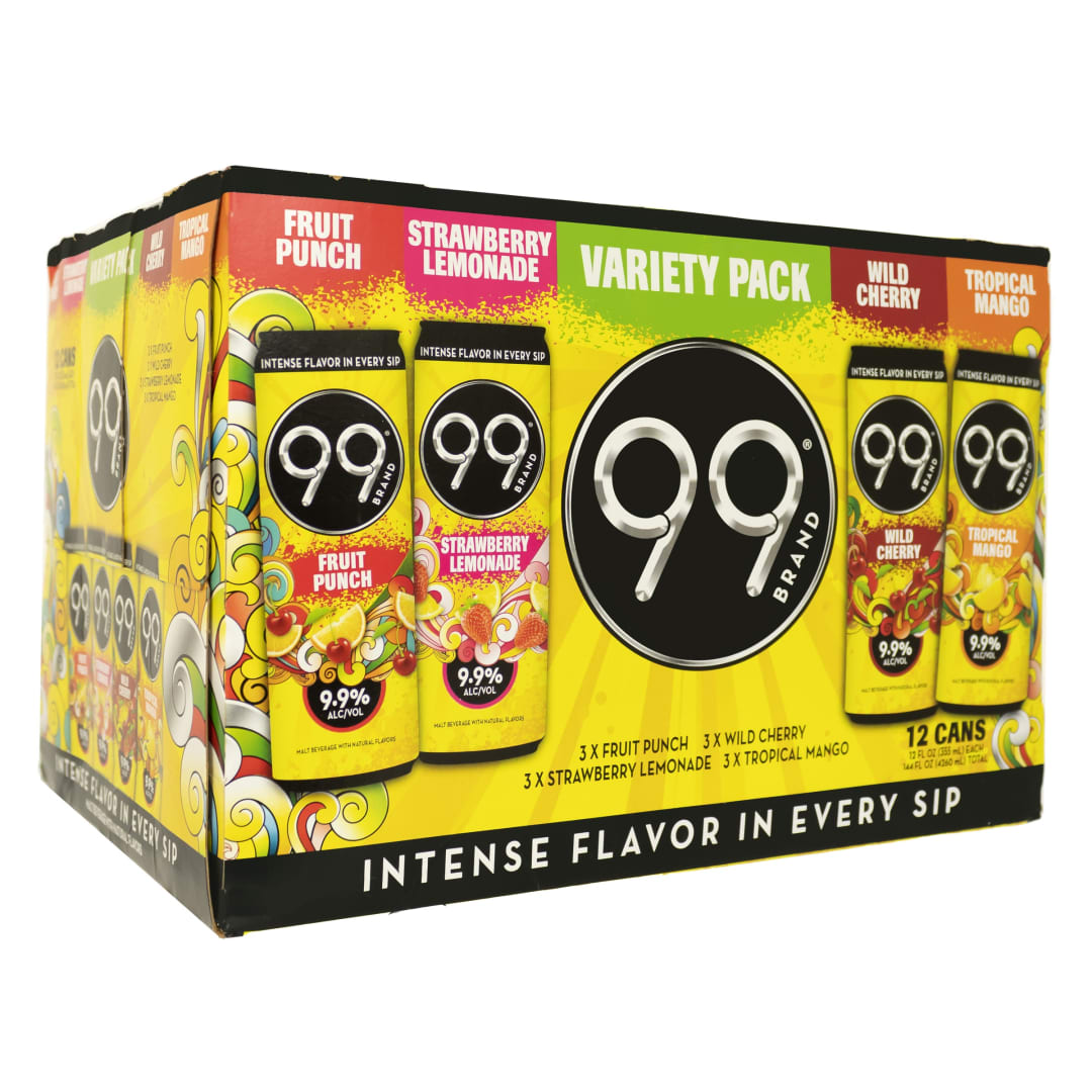 99 Variety Hard Seltzer Malt Beverage 12 Pack 12Fl oz 19.8 Proof