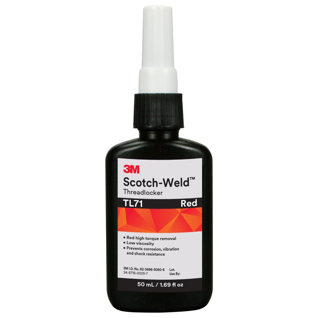 3M™ Scotch-Weld™ Vida Sabitleyici TL71, Kırmızı, 50 ml, Restricted