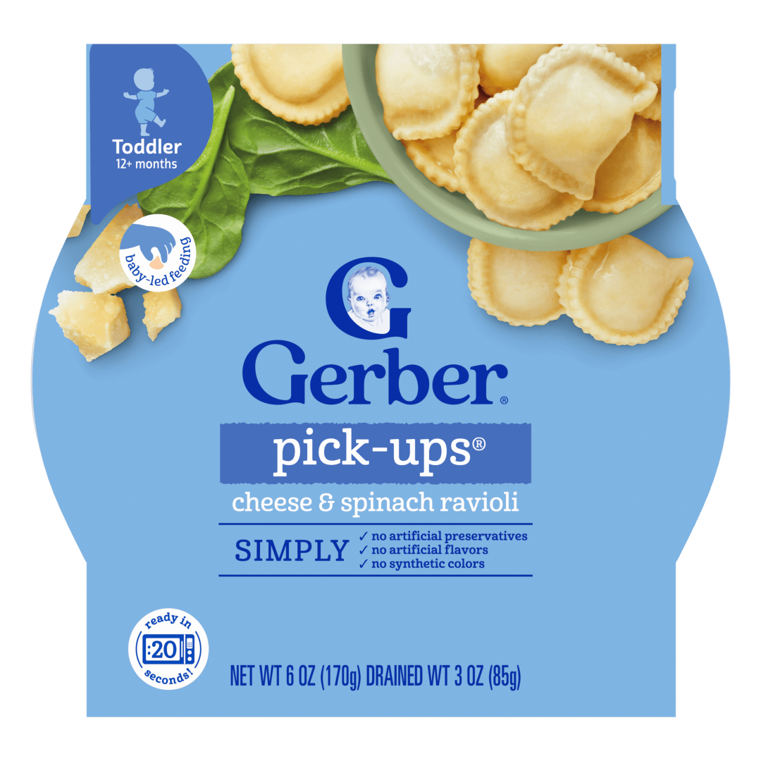 Gerber Toddler Food Cheese & Spinach Ravioli Pick-Ups