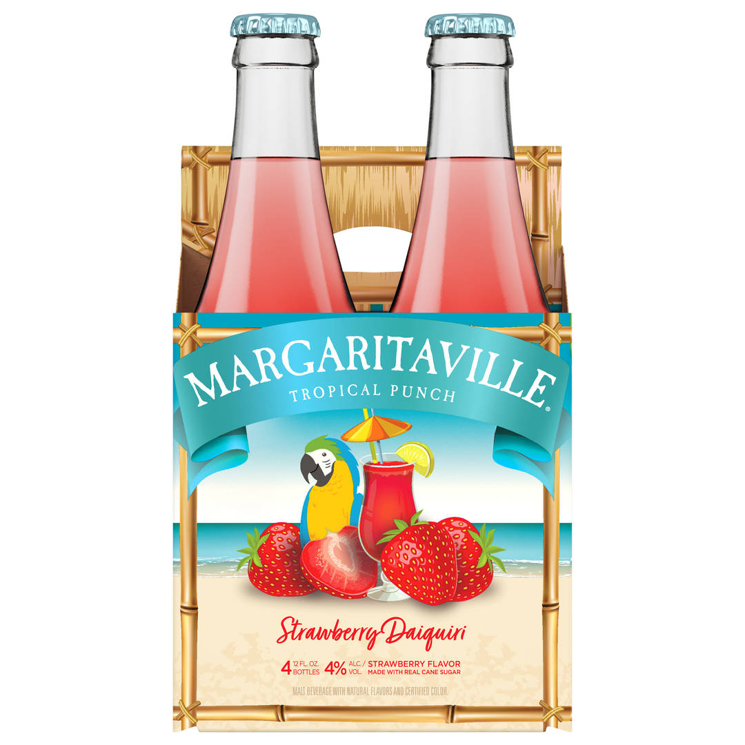 Margaritaville Strawberry Daiquiri Malt Beverage 4 - 12 fl oz Bottles