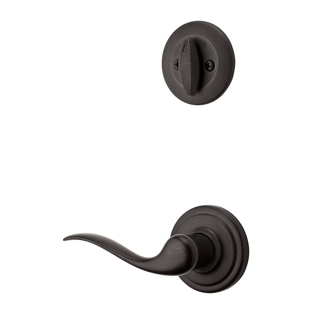 604 Single Cylinder Interior Pack w/ Tustin Right-Handed Lever for Kwikset Series Handlesets in Venetian Bronze