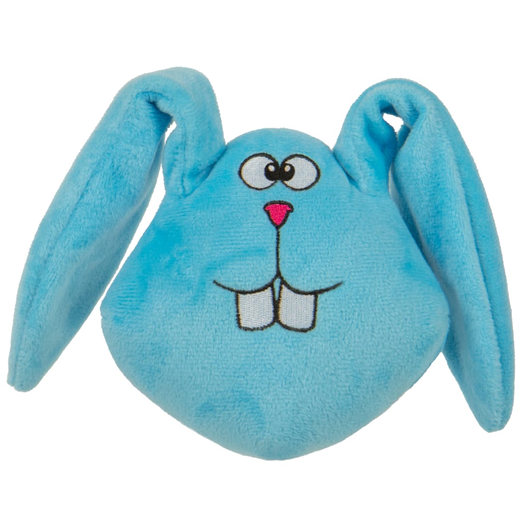 goDog Action Plush Blue Bunny Animated Squeaky Dog Toy With Chew Guard Technology, Blue, One Size