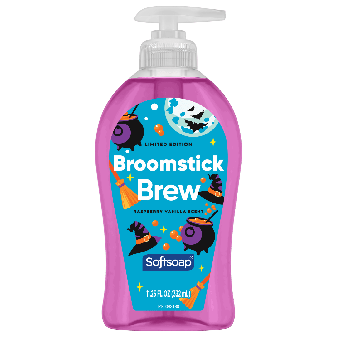 Softsoap Limited Edition Broomstick Brew Liquid Hand Soap, Kitchen and Bathroom Hand Soap, Raspberry Vanilla Scent, 11.25 fl oz Pump Bottle