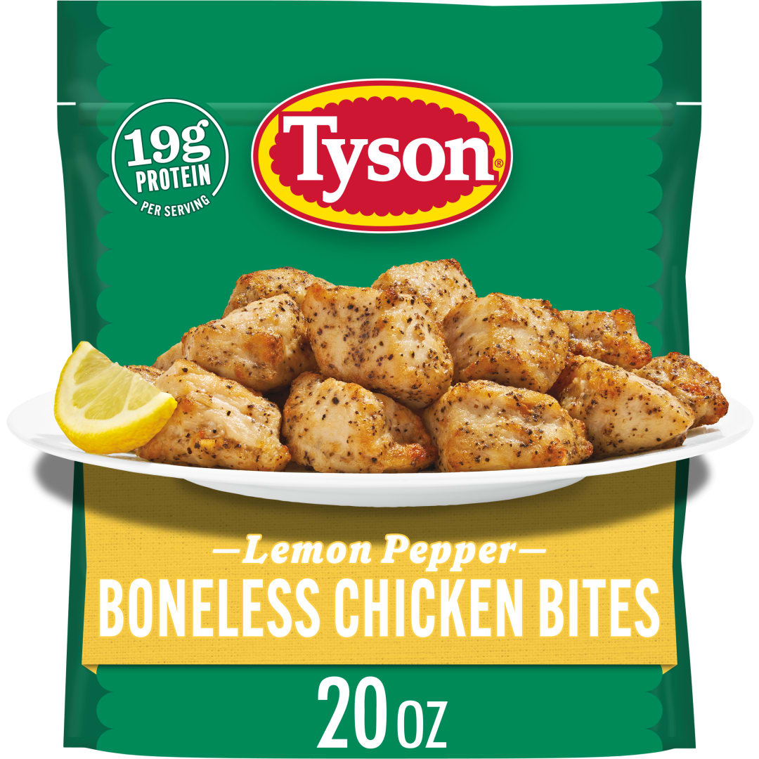 Tyson Frozen Lemon Pepper Boneless Chicken Bites, 20 oz