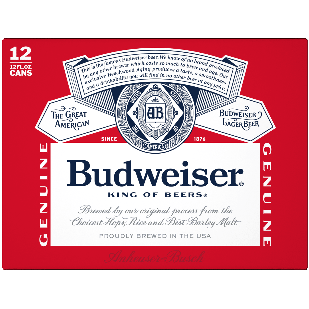 Budweiser American Lager Beer 12 Pack, 12 fl oz Cans