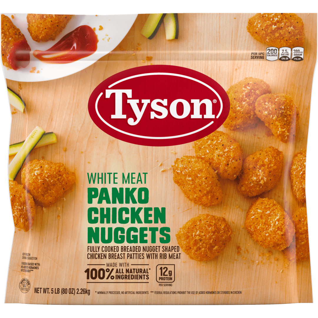 Tyson Frozen White Meat Panko Chicken Nuggets, 5 lb