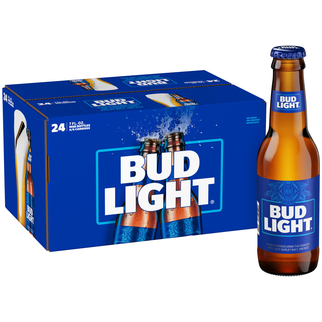 Bud Light 4x6x7 oz Glass Bottle Supplier Set-Up Top Load Preprint CARTON