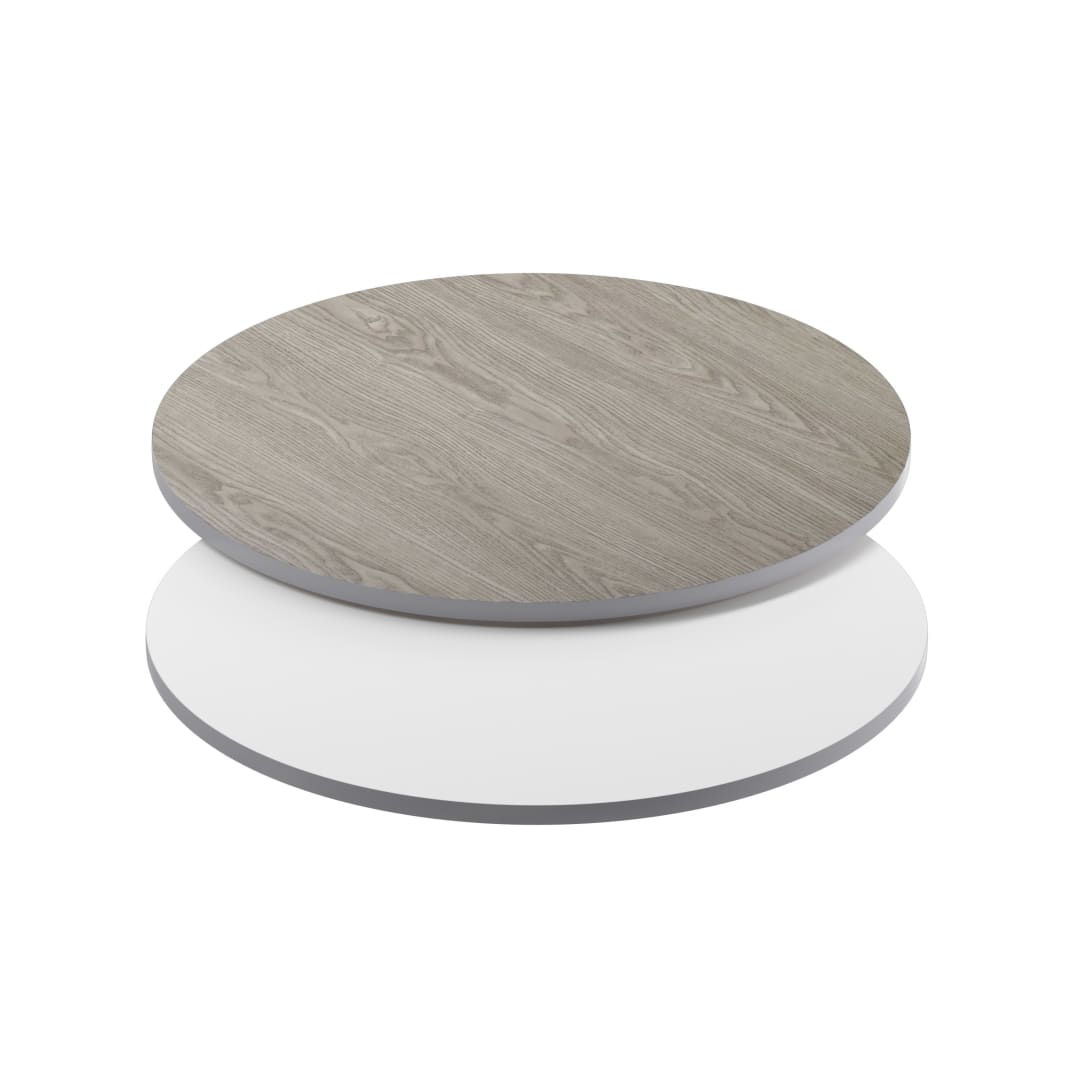 Glenbrook 36" Round Table Top with White or Gray Reversible Laminate Top
