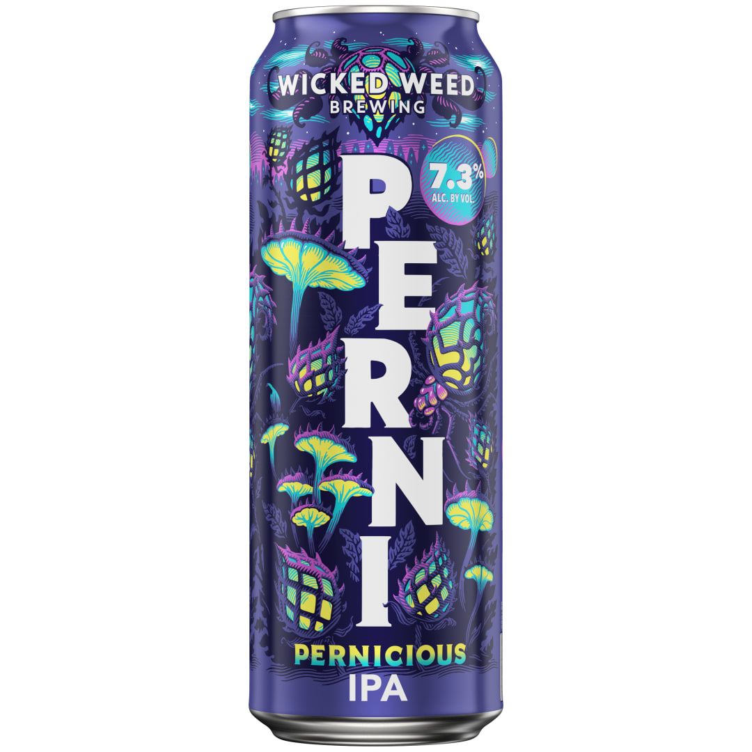 Wicked Weed Pernicious IPA 19.2 oz Single CAN 7_3ABV - Plain Aluminum - Standard Gloss - Craft Direct