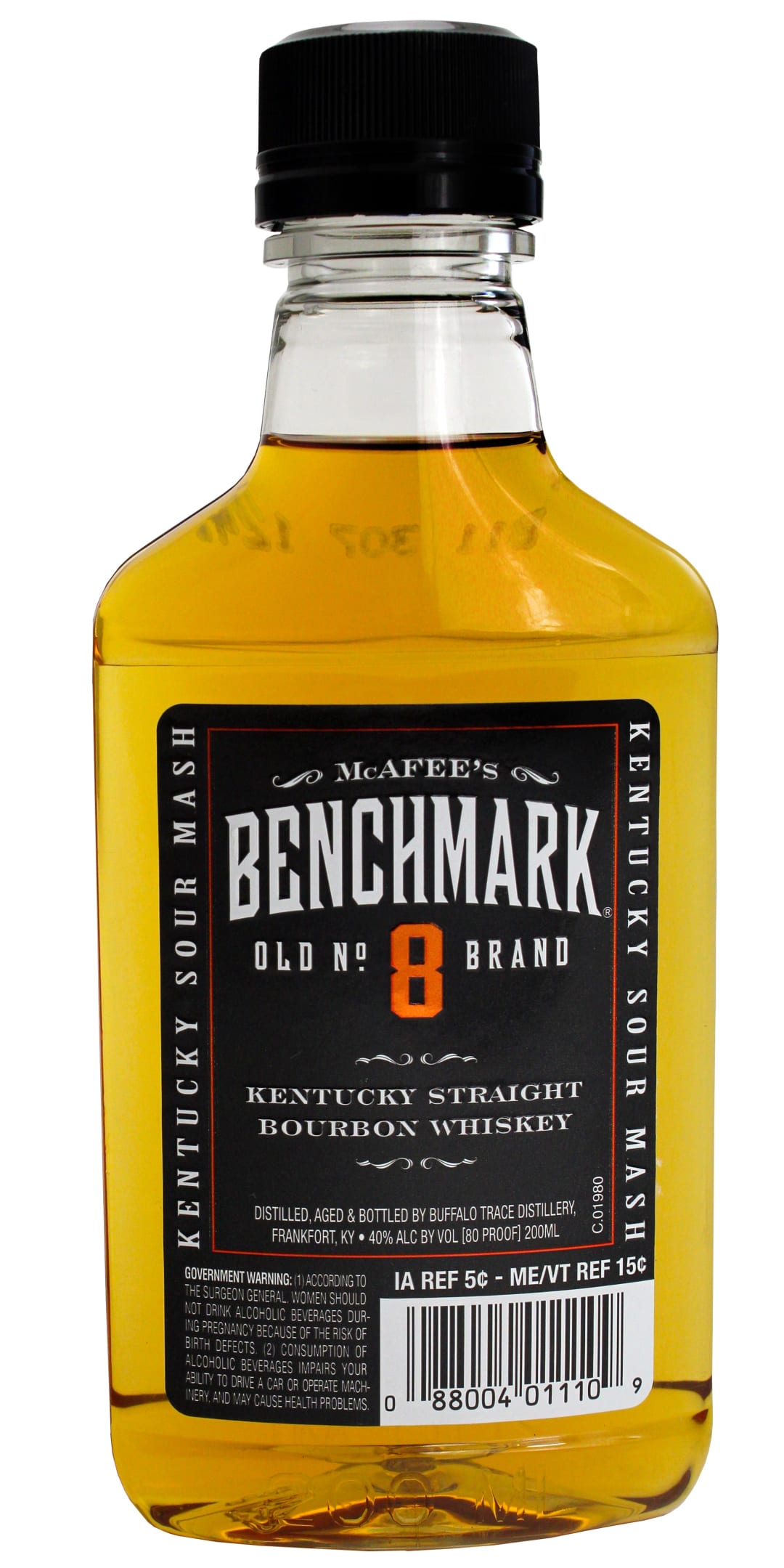 Benchmark Kentucky Straight Bourbon Whiskey 200ml Plastic Bottle 80 Proof
