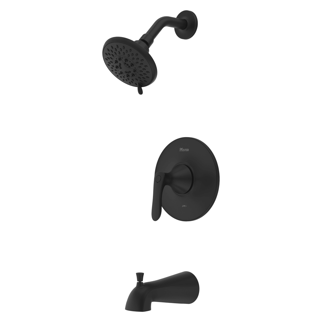 Weller 1-Handle Tub & Shower Trim in Matte Black