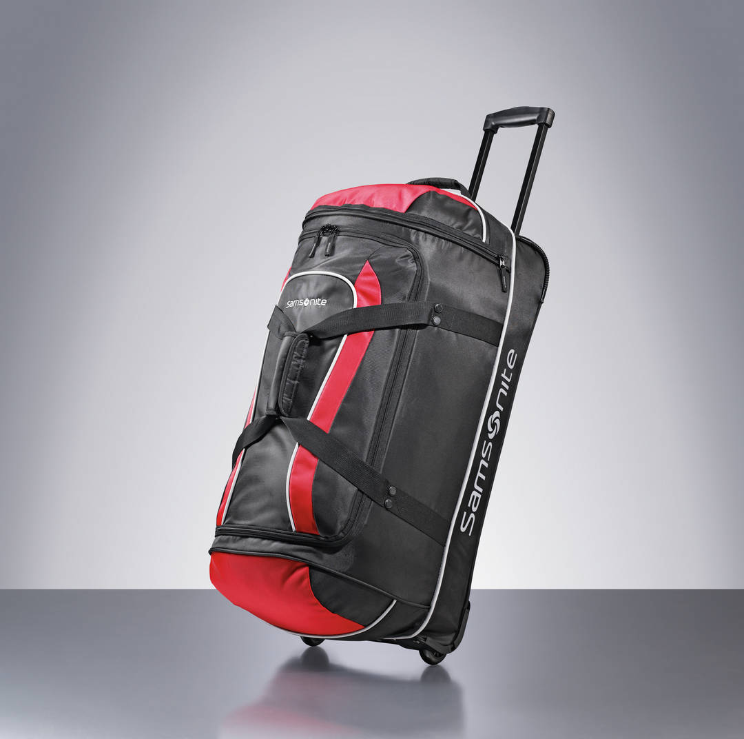 Andante Wh Drop Btm Duffel 28 (Box) - Black/Red