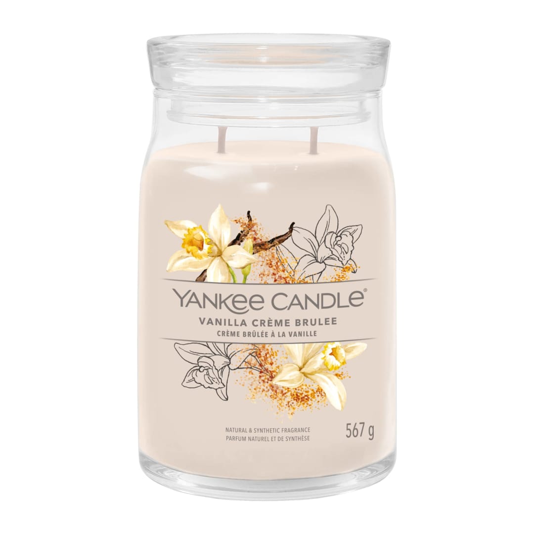 Yankee Candle® Signature Scented Candle | Vanilla Crème Brûlée Large Jar Candle with Double Wicks | Soy Wax Blend