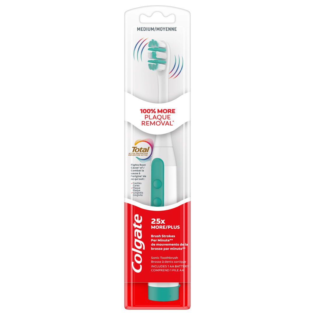Colgate Total Adult Sonic Battery Toothbrush, Medium