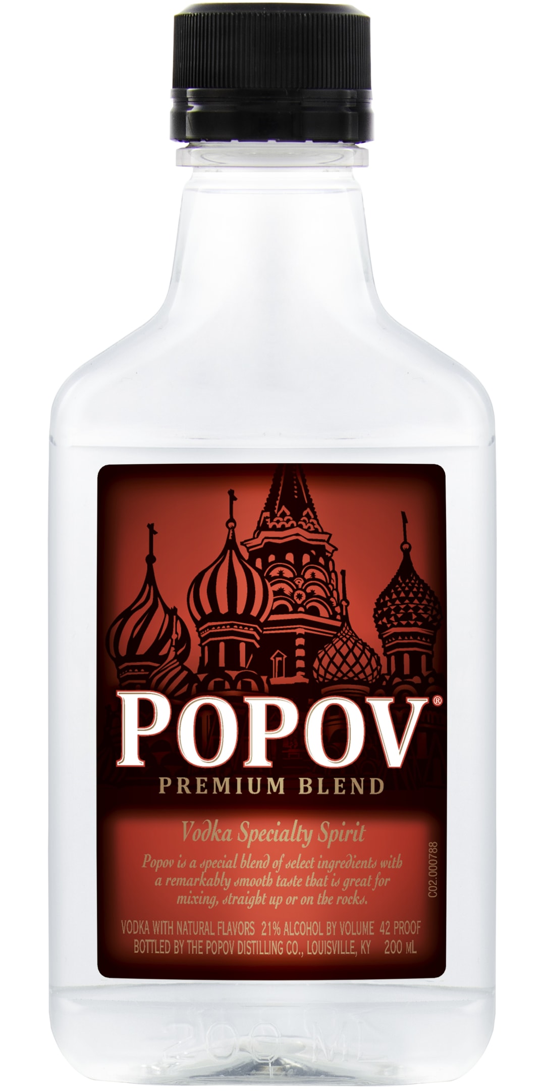 Popov Vodka 200ml 42 Proof