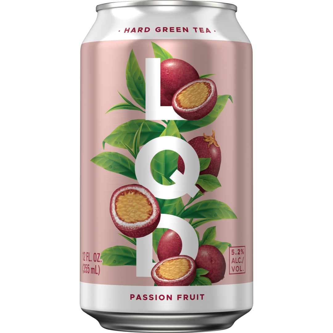 LQD Passion Fruit Hard Green Tea, 12 fl. oz. Can