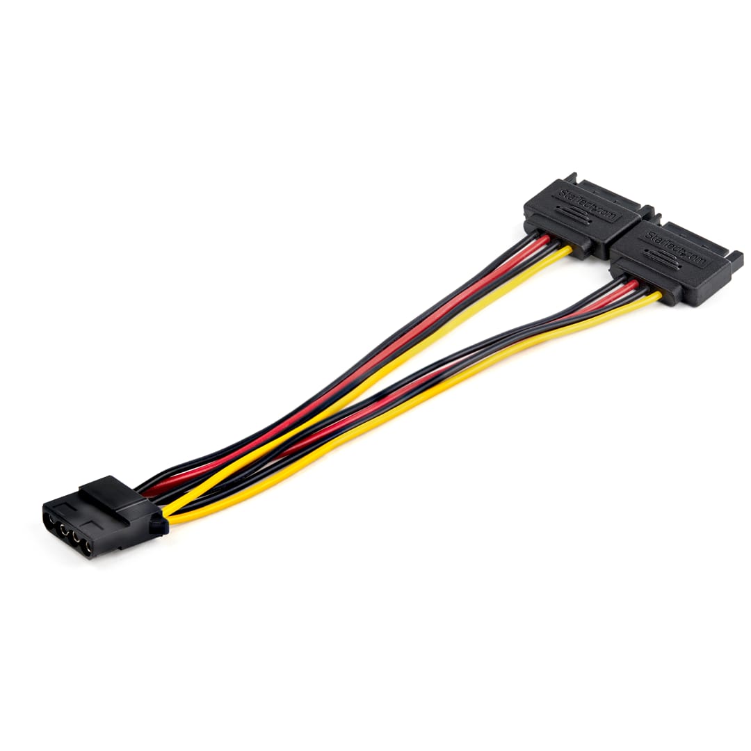 Dual SATA Power to 4-pin Molex Power Adapter Cable