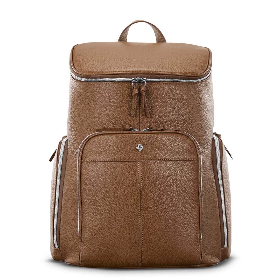 Mobile Sol 2 Leather Deluxe Backpack - Cognac