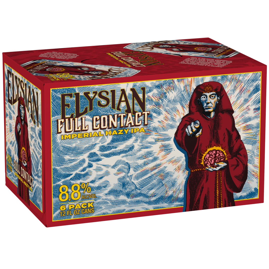 Elysian Full Contact Imperial Hazy IPA, 6 Pack 12 fl. oz. Cans, 8.8% ABV
