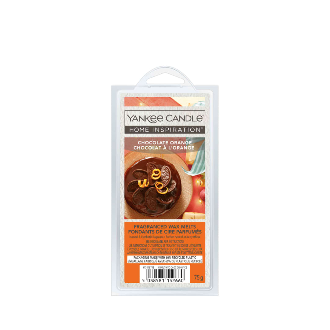 Yankee Candle® Home Inspiration Scented Wax Melts | Chocolate Orange | Up to 4 Hours of Fragrance | Perfect Gifts for Women | 3 Count