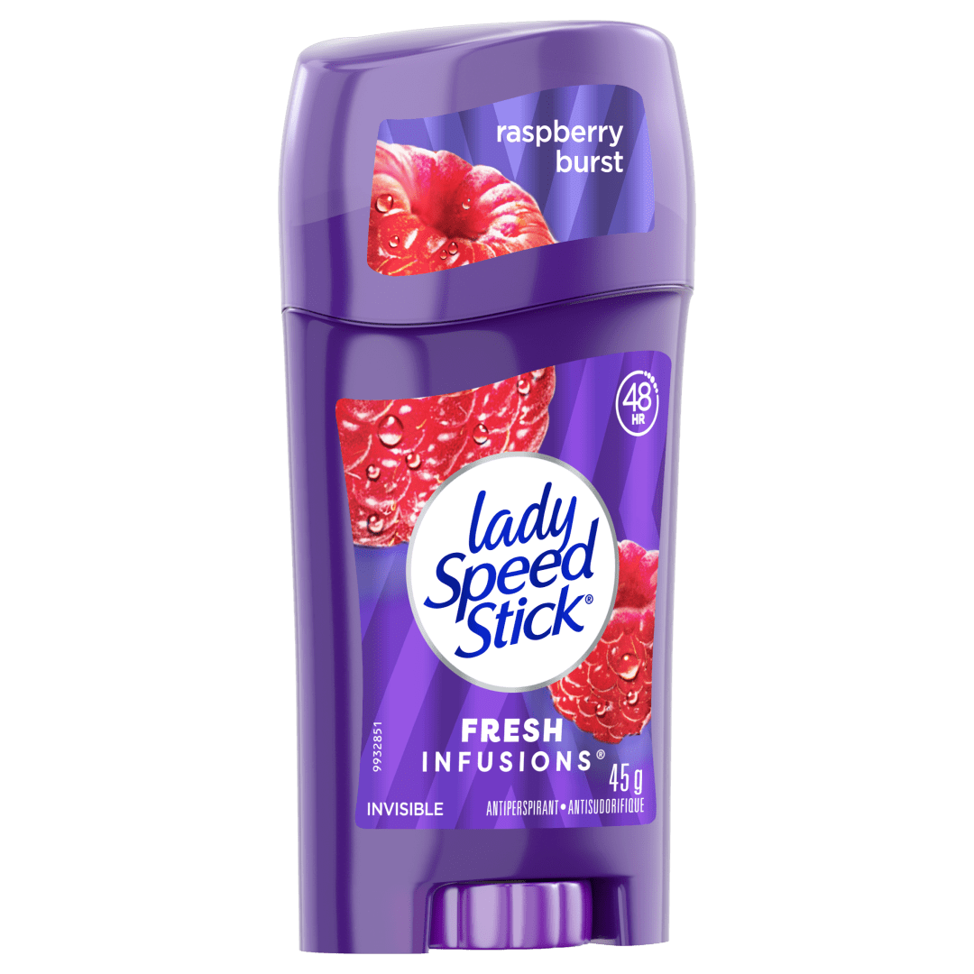 Lady Speed Stick Antiperspirant Deodorant, Fresh Infusions, Raspberry, 45g