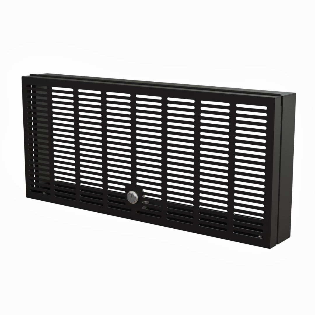 Hinged 5U security lock panel for 19 rack cabinets
