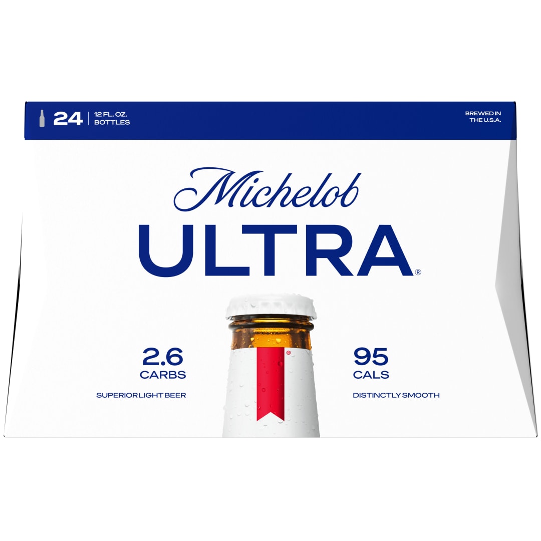 Michelob ULTRA Superior Light American Lager Beer 24 Pack, 12 fl oz Bottles