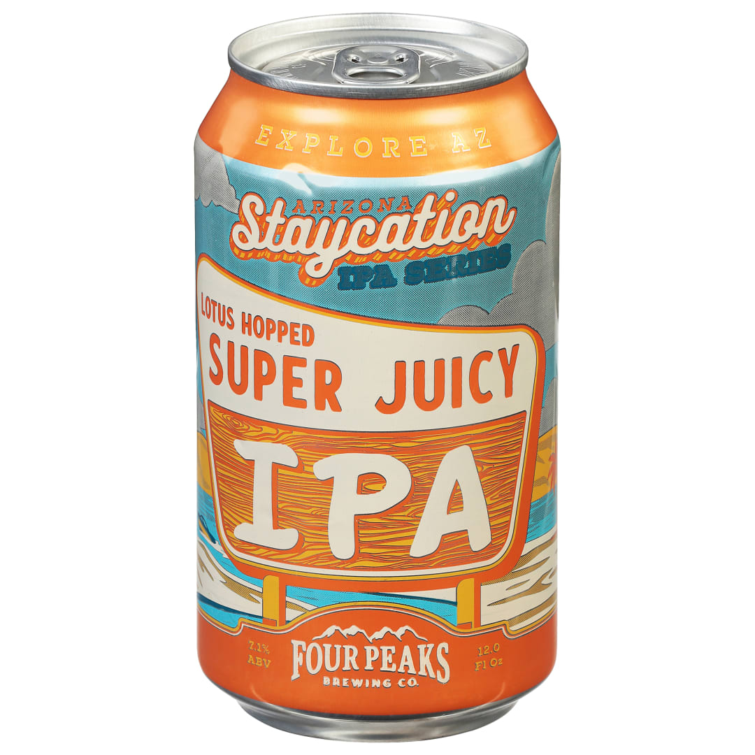 Four Peaks Brewing Co. Lotus Hopped Super Juicy IPA Staycation Beer 12.0 fl oz