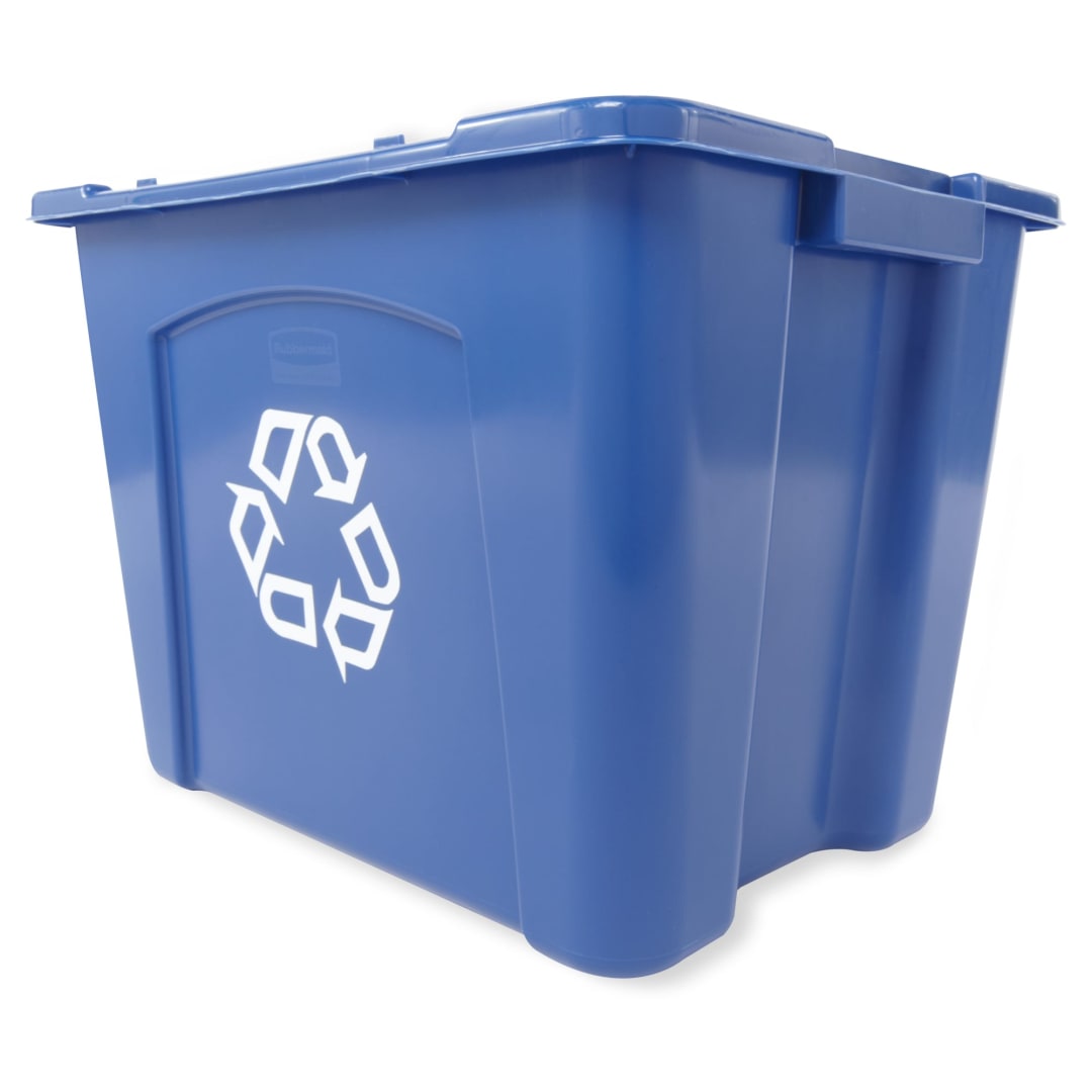 Rubbermaid Commercial Products 14 Gallon Recycling Box, Blue