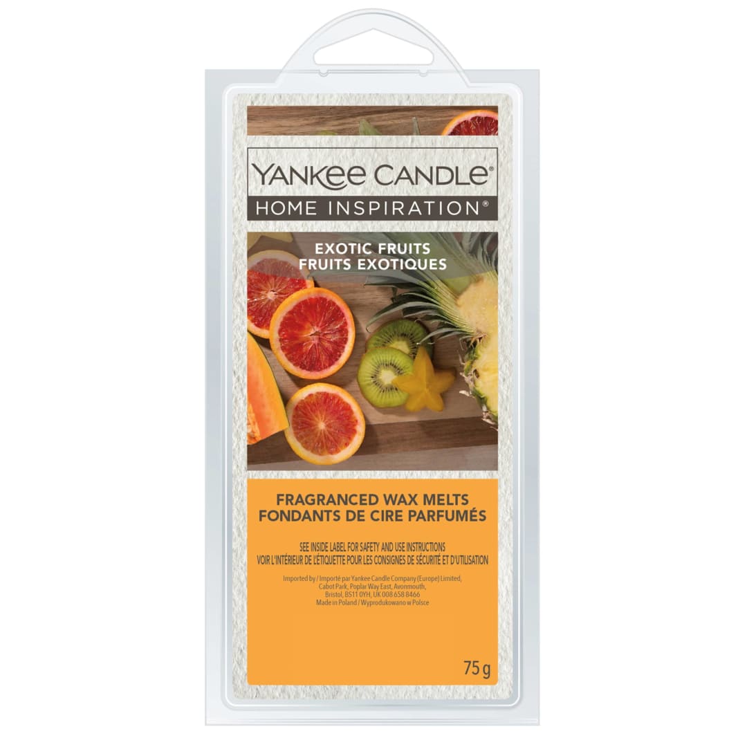 Yankee Candle® Home Inspiration Scented Wax Melts | Exotic Fruits Wax Melts | Up to 4 Hours of Fragrance | 6 Count