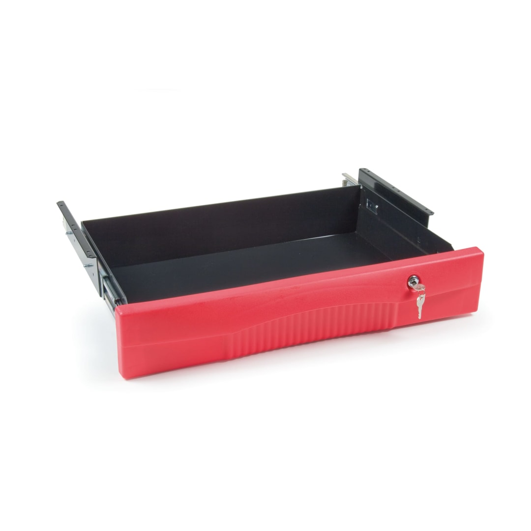 Single Full Extension Drawer, Red
