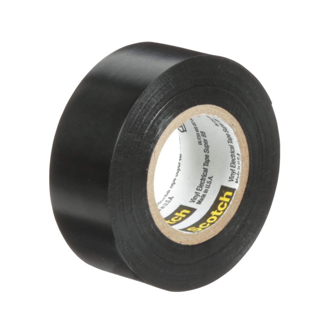 Scotch® Super 88 Čierna vinylová elektrotechnická páska, čierna, 19 mm x 6 m