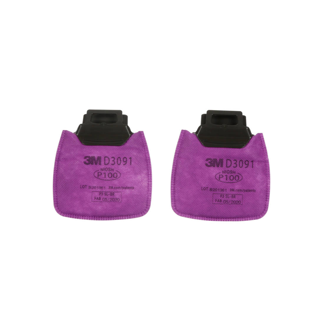 Filtro para Particulados 3M™ Secure Click™ D3091 P3, 100 Unidades/Embalagem