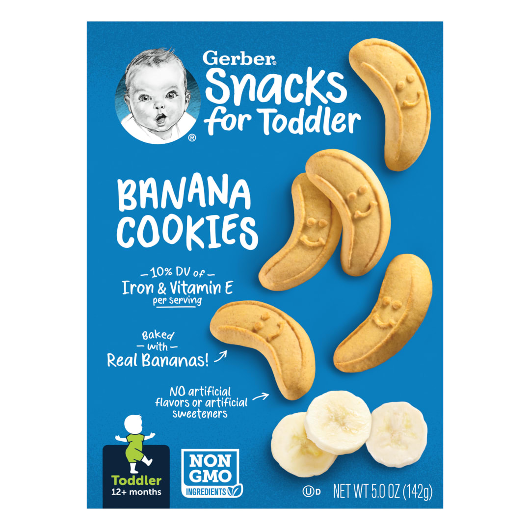 Gerber Toddler Baby Food, Banana Cookies, 5 Ounce